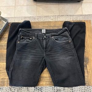 Men’s True Religion suede straight jeans